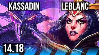 KASSADIN vs LEBLANC MID  Legendary 1023 700 games  EUW Master  1418 [upl. by Brighton]