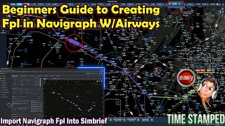 EASY Navigraph Flight plan WAirways  Import into Simbrief generate flight amp dwnload in plane [upl. by Weaver1]