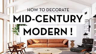 HOW TO DECORATE MID CENTURY MODERN  super in depth guide ♥ [upl. by Artair]