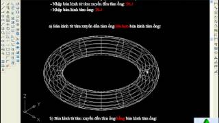 Cách vẽ hình xuyến trong CAD 3D  Lệnh Torus [upl. by Vilma]