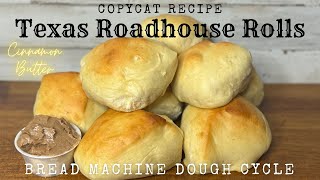 Bread Machine Dough Cycle Copycat Texas Roadhouse Rolls and Cinnamon Honey Butter Recipe recipe [upl. by Askari348]