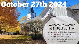 10272024 St Pauls Pittsford Live Stream [upl. by Ynetruoc]