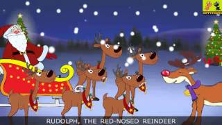 Rudolph The RedNosed Reindeer  Christmas Songs With Lyrics For Kids By ZippyToons [upl. by Linehan345]