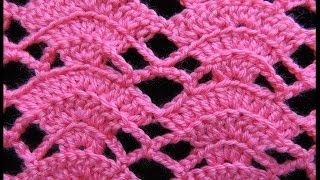 Crochet  Abanico en relieve  2 [upl. by Wenona]