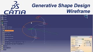 Catia V5 Eğitim34 Tutorial Generative Shape Design  Wireframe [upl. by Certie]