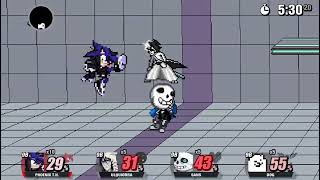 SSF2 Beta FMC Phoenix Vs Ulquiorra Vs Sans Vs Dog Lv 4 [upl. by Imelida]