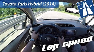 Toyota Yaris Hybrid 2014 on German Autobahn  POV Test Drive [upl. by Wiskind]