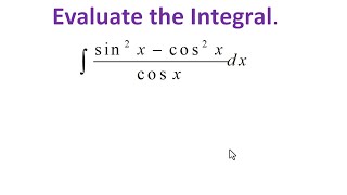 Integral of sin2x  cos2xcosx [upl. by Shelden293]