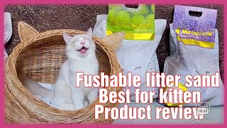 Flushable and Excellent Clumping Product review for Meowtech Tofu Cat Litter Best for Kittens [upl. by Nellak]