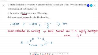 Carboxylic acids have higher boiling points than aldehydes ketones and even alcohols [upl. by Ima485]