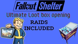 Fallout Shelter Ultimate Loot Box opening Wasteland Raids [upl. by Flosser721]