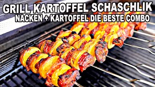 Grill Kartoffel Schaschlik vom Grill  The BBQ BEAR [upl. by Reube]