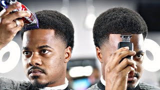 SELFCUT TUTORIAL HIGH TAPER NAPPY FRO SPONGE CURL [upl. by Eirrej]