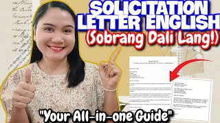 SOLICITATION LETTER ENGLISH SAMPLE WITH DETAILED EXPLANATION  PAANO GUMAWA NG SOLICITATION LETTER [upl. by Warrin192]