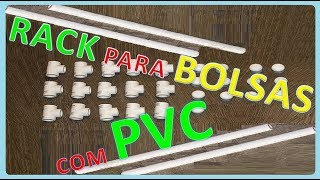 Rack Para Bolsas Cabideiro de Chão Feito Com PVC [upl. by Shyamal]