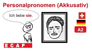 PERSONALPRONOMEN IM AKKUSATIV GRAMMATIK A2 [upl. by Adnilav]