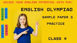 International English Olympiad SOF Class 4 Sample paper 3 [upl. by Alva]