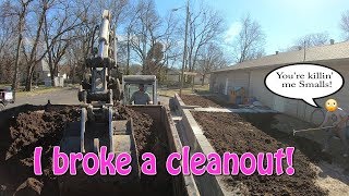 Repairing A Broken Sewer Cleanout And Spreading A Little Dirt [upl. by Leimaj952]