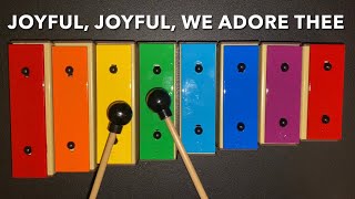 JOYFUL JOYFUL WE ADORE THEE  Ode to Joy  Song Video with Lyrics  How to Play on Xylophone 🎼🎵🎶 [upl. by Harim]