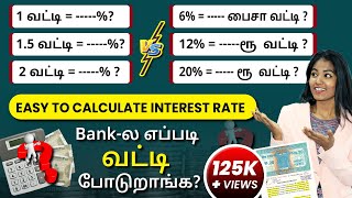 How Banks Calculate Interest on Loans Loan Interest Rate Calculation in Tamil Interest Rates Today [upl. by Rowney]