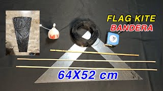 KITE TUTORIAL  HOW TO MAKE FLAG KITE  PAANO GUMAWA NG SARANGGOLA BANDERAeasy way [upl. by Spiers550]