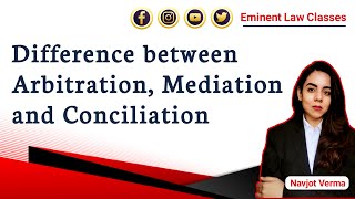 Arbitration  Mediation  Conciliation  Difference between Arbitration Mediation and Conciliation [upl. by Eeldarb]