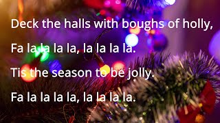 🎄 🎅 🎁Classic Christmas Carol🎄 Deck the Halls Joyfully 🔔  🎁 Christmas Songs with Lyrics [upl. by Nylanna598]