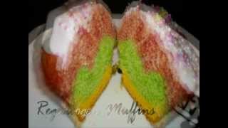 Regenbogen Muffins einfach und lecker TutorialRezept [upl. by Irehc]