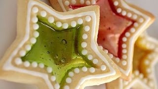 Biscotti vetrataricetta per Natale facili e veloci [upl. by Kcin]