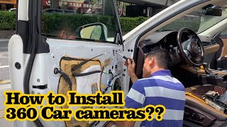 How to install 360 degree cameras in car Long video from carsanbo [upl. by Akemat]