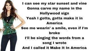 Make It In America LyricsVictoria Justice ft Victorious Cast [upl. by Olwena632]