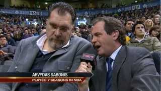 Arvydas Sabonis interviewed about Jonas Valanciunas [upl. by Dnar660]