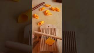 That’s so satisfying Making golden Garganelli Pasta [upl. by Inail693]