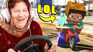 MY BABUSHKA PLAYS THE FUNNIEST GTA 5 MODS 💀💀💀 [upl. by Naryt]