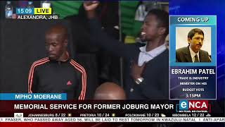 Mpho Moerane  Memorial service for former Joburg mayor [upl. by Grevera336]