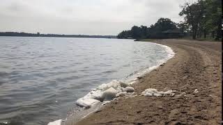 Foam laps up on Oscodas public beach [upl. by Esile460]