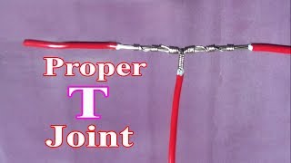 Electrical Wire Joints  Proper T Joint  Cable T Joint  Tee Joint Electrical [upl. by Hafeetal]