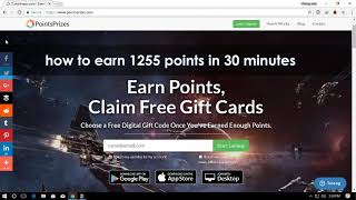 Pointsprize 1250 free point FREE PAYPAL MONEY [upl. by Basilio]