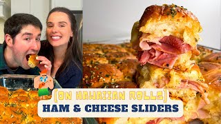 Easy Ham and Cheese Sliders Recipe [upl. by Neilla]