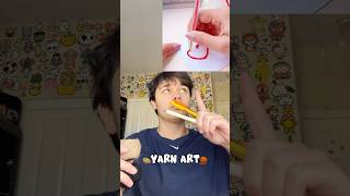 🧶Diy Super Cool Yarn Artdiy diycrafts crafts craft papercraft cool art muktaartcraft [upl. by Tirreg494]