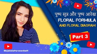 पुष्प सूत्र और पुष्प आरेख  Floral formula and floral Diagram  Part 3 [upl. by Assilanna]