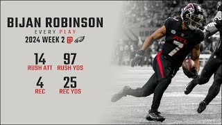 Bijan Robinson Week 2 Replay Every Run Target and Catch  Philadelphia Eagles [upl. by Seda161]