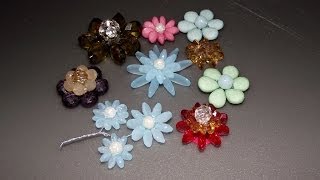 How to Make Flowers with Teardrop Beads  ArtySan Crafts [upl. by Peltier]