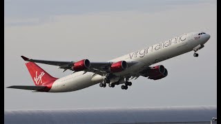 Airbus A340600 takeoff [upl. by Neenaj]