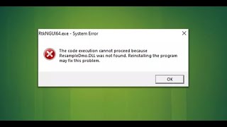 How to fix Resampledmo dll is not found or missing in Windows [upl. by Llenreb]