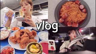 일상vlog 먹는 즐거움이란 이런거지🤓믿고먹는 맛집 반포 한신치킨첫 동대문 밤시장진비빔면얼큰수제비김치전태국쌀국수 [upl. by Gregoire]