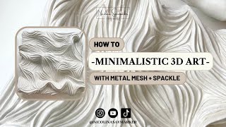 HOW TO 3D ART TUTORIAL  Spackling amp Plaster Art  DIY Textured Painting  Nicolina Savmarker [upl. by Nrol]