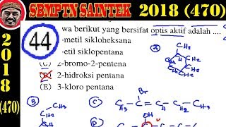 pembahasan soal SBMPTN SAINTEK 2018 KIMIA KODE 470 no44 optis aktif [upl. by Lorrie290]