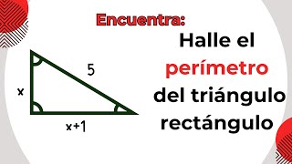 Si la hipotenusa de un triángulo mide 5m y los catetos son números consecutivos Halle el perímetro [upl. by Hoxsie]