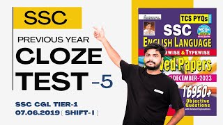 SSC  CLOZE TEST  5  KIRAN PUBLICATION  PREVIOUS YEAR  16950 [upl. by Notxed114]